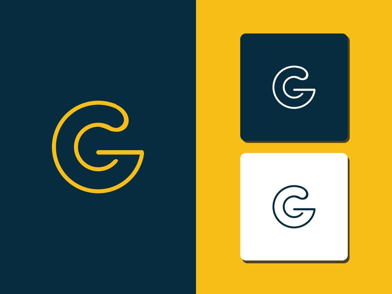 letra g logo concepto pro vector