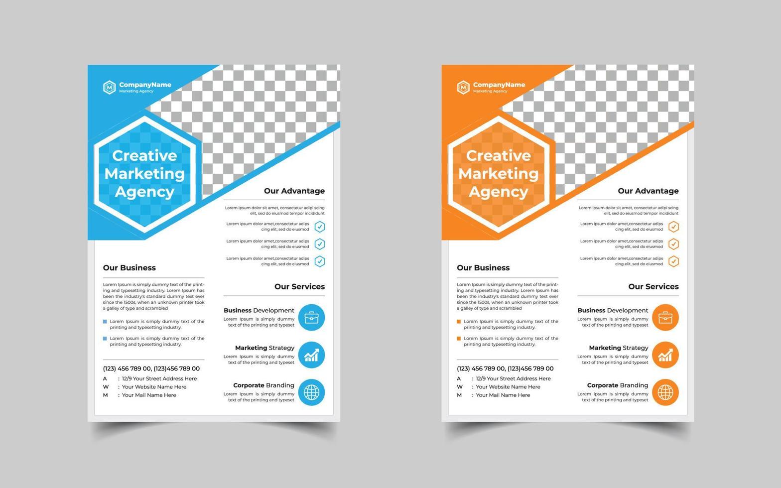 Digital marketing and Corporate business flyer design template design, Conference or event flyer vector