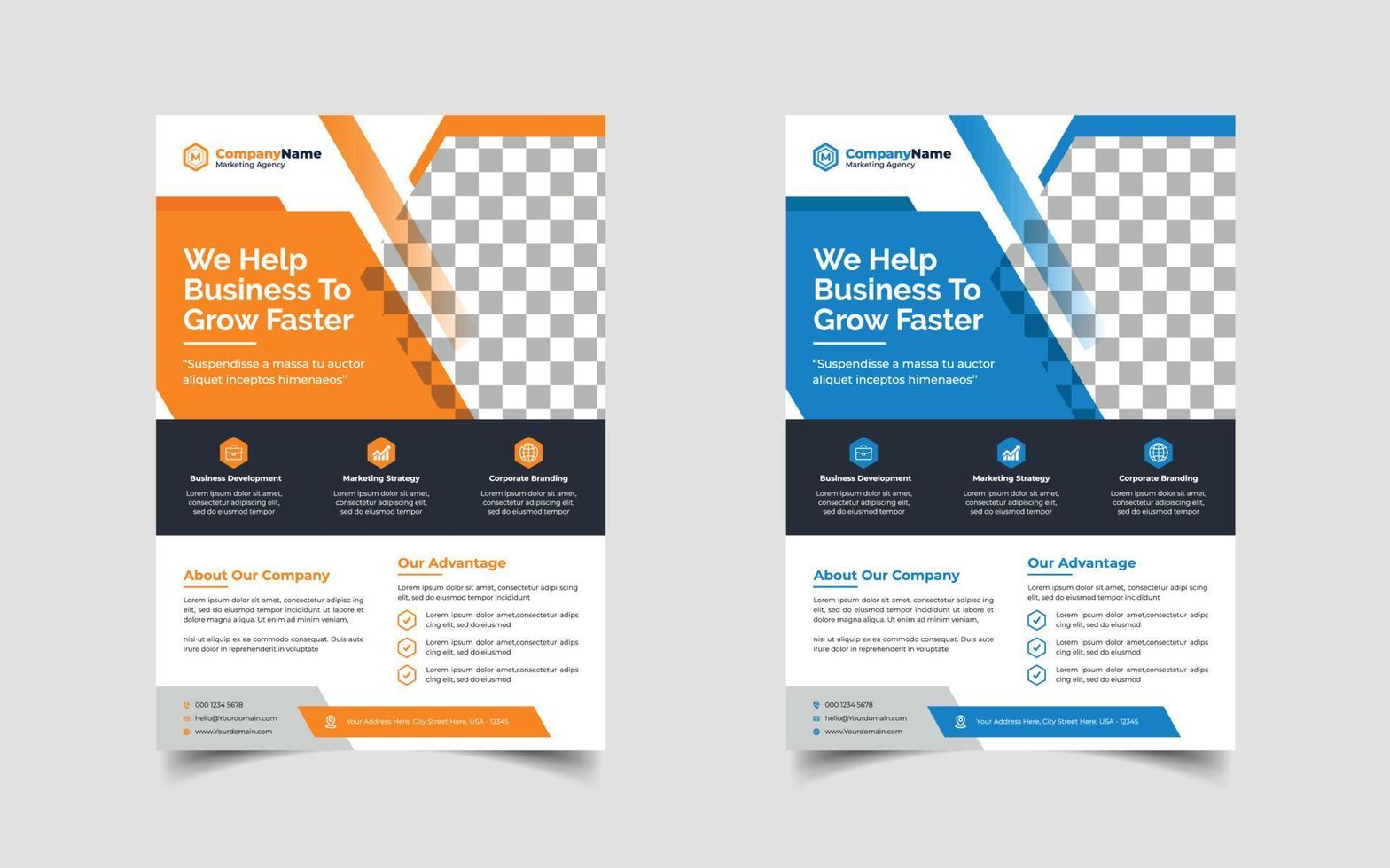 Digital marketing and Corporate business flyer design template design, Conference or event flyer vector