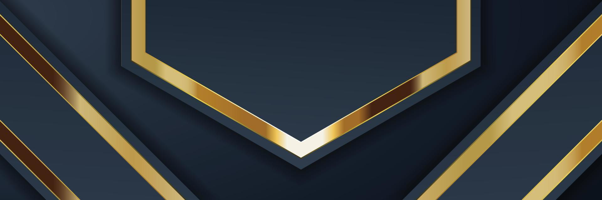 gold banner design with minimalist modern style gold luxury vector