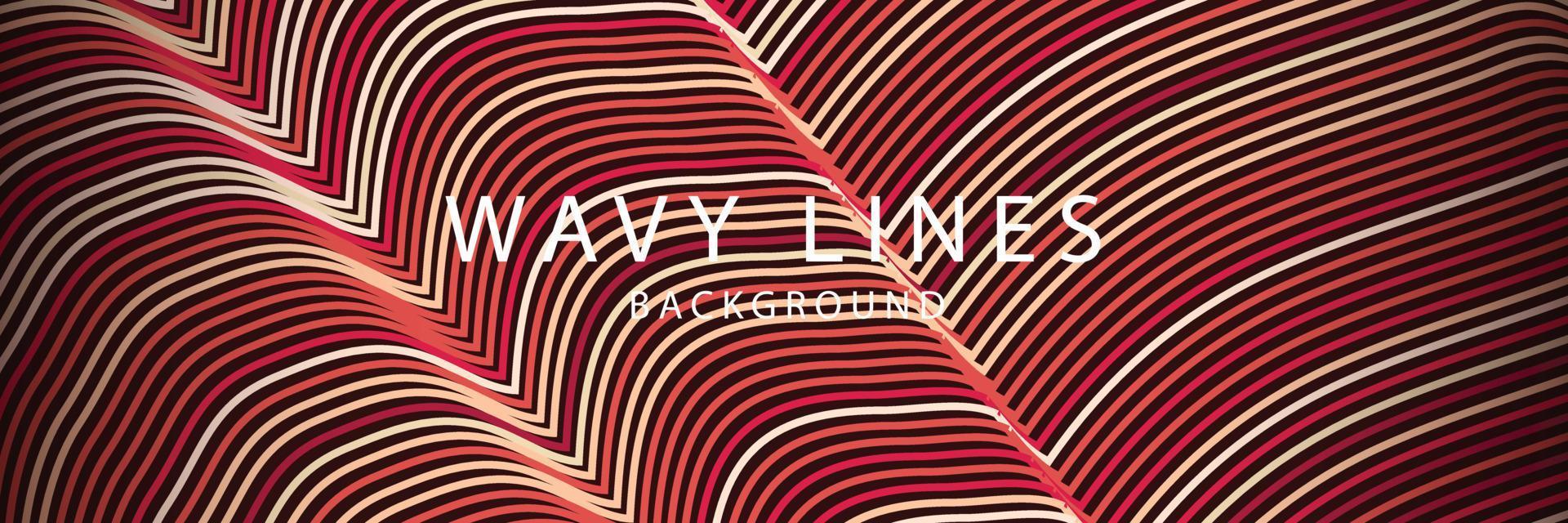 banner Wave Lines Pattern an Abstract Stripe Background, Vector