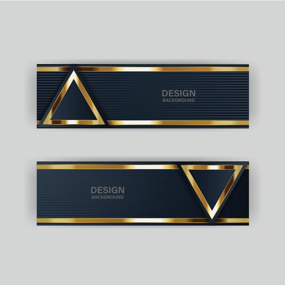 gold banner design with minimalist modern style gold luxury vector