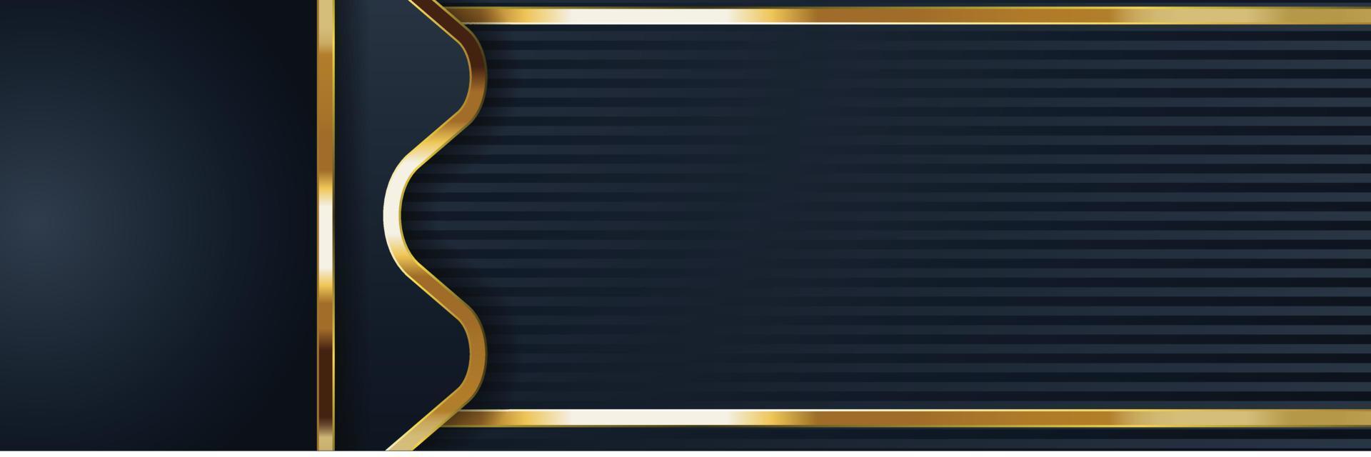 diseño de banner dorado con estilo minimalista moderno lujo dorado vector