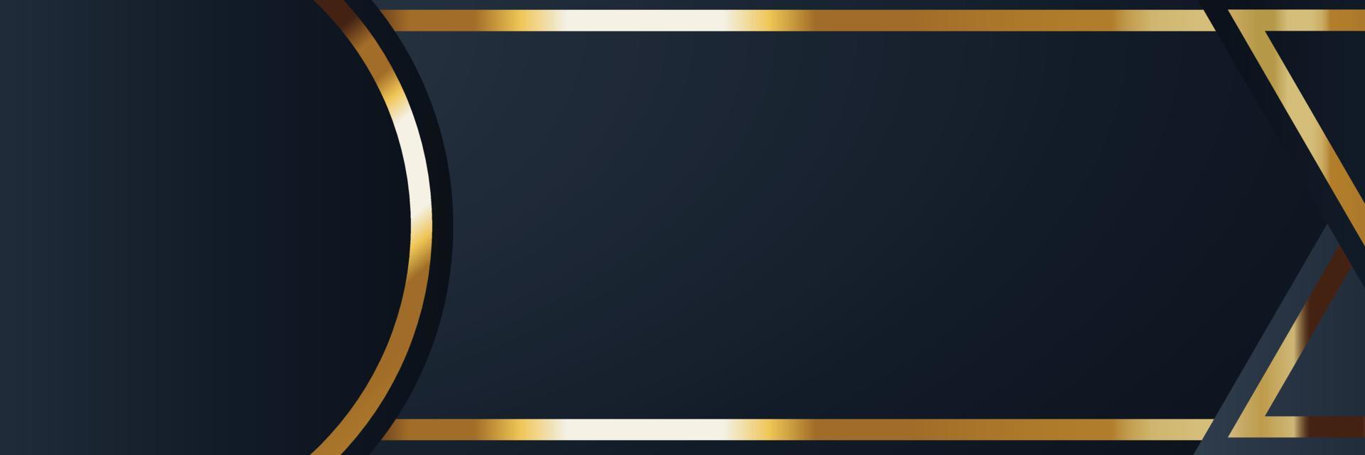 gold banner design with minimalist modern style gold luxury vector