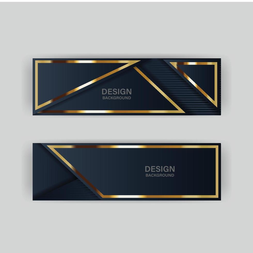 gold banner design with minimalist modern style gold luxury vector