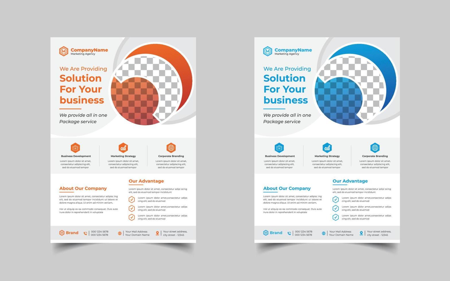 Digital marketing and Corporate business flyer design template design, Conference or event flyer vector