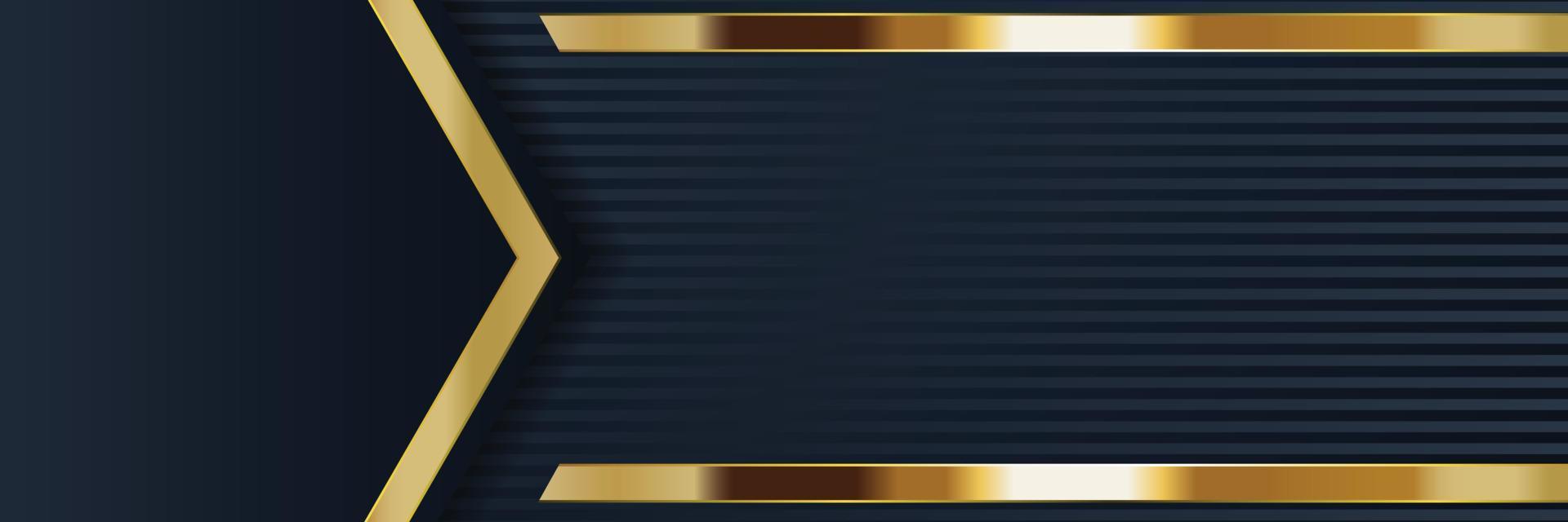 gold banner design with minimalist modern style gold luxury vector