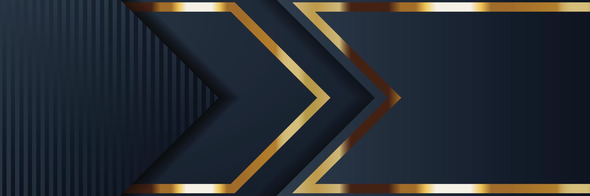 gold banner design with minimalist modern style gold luxury vector