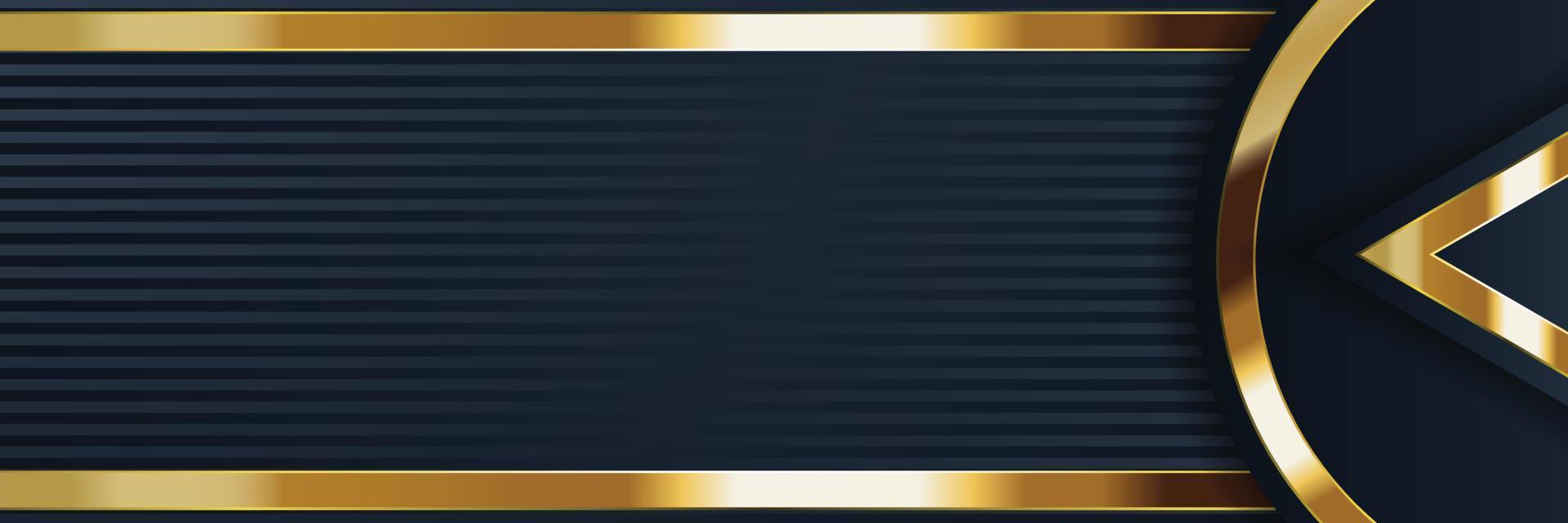 gold banner design with minimalist modern style gold luxury vector