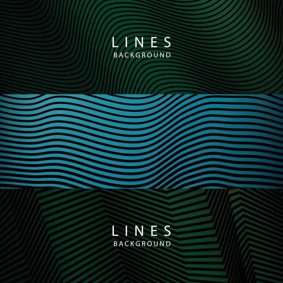 banner Wave Lines Pattern an Abstract Stripe Background, Vector
