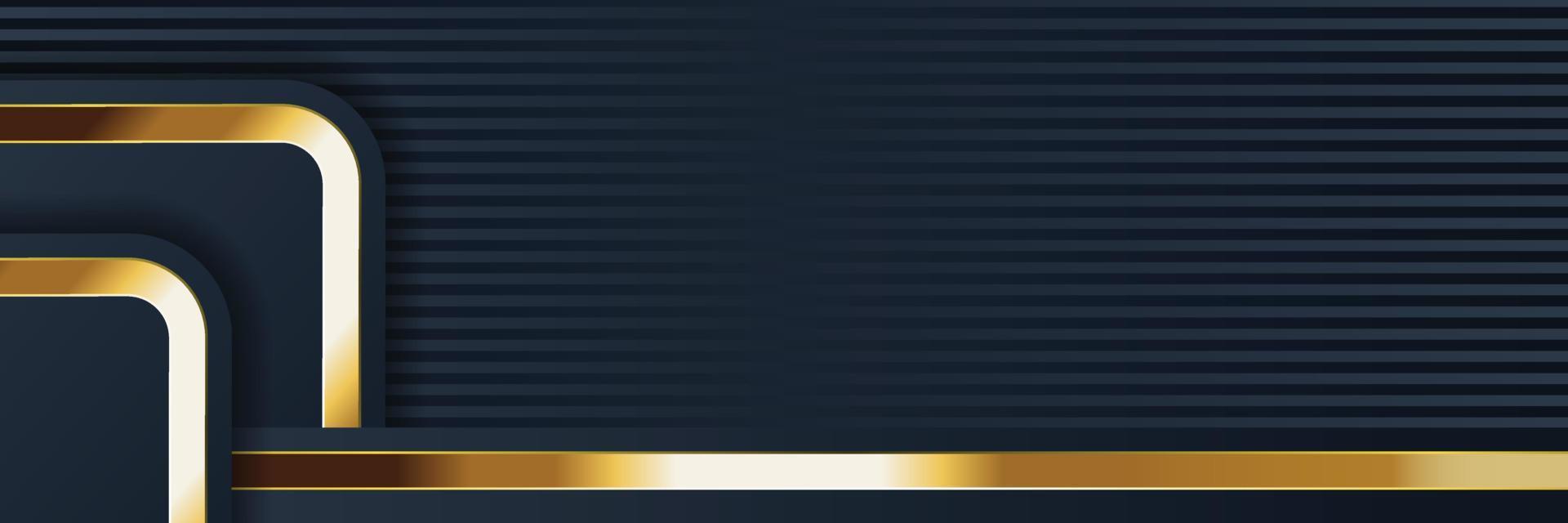 gold banner design with minimalist modern style gold luxury vector