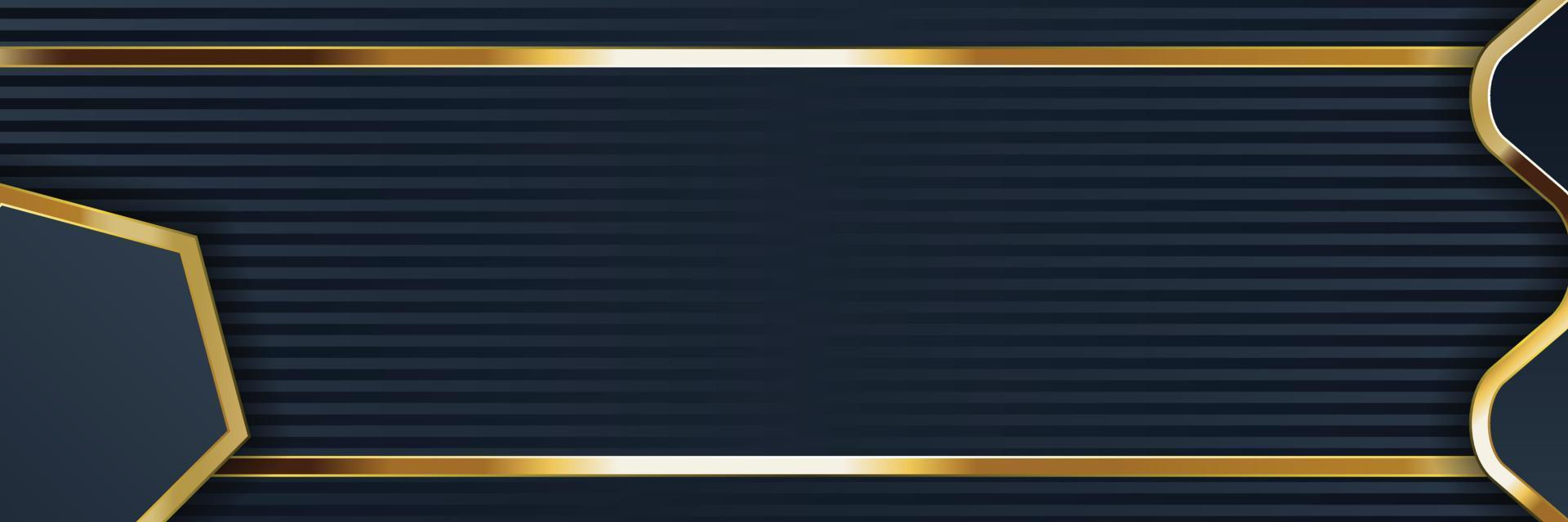gold banner design with minimalist modern style gold luxury vector