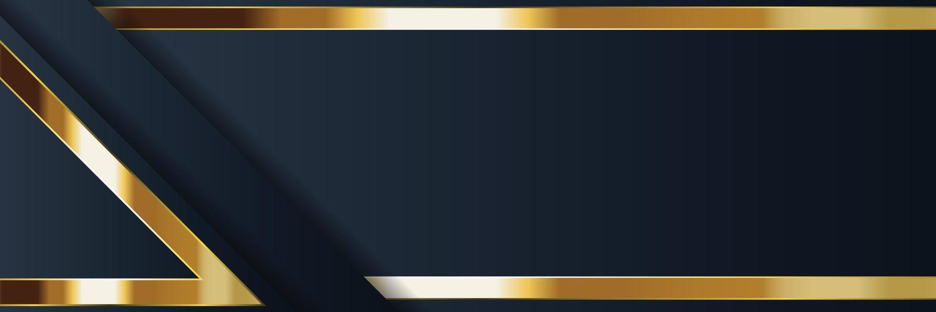 diseño de banner dorado con estilo minimalista moderno lujo dorado vector