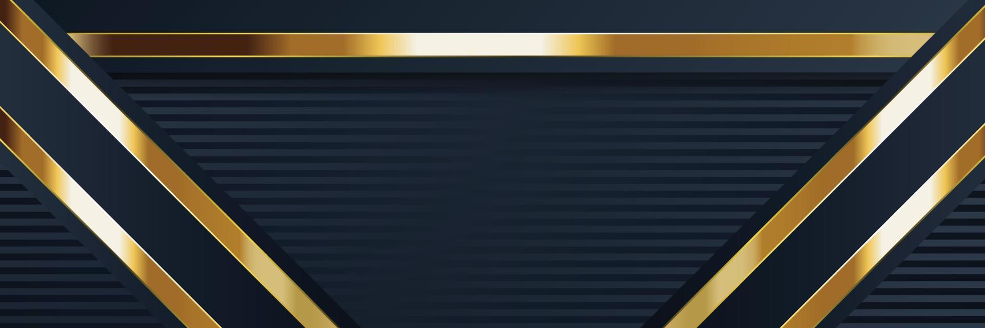 gold banner design with minimalist modern style gold luxury vector