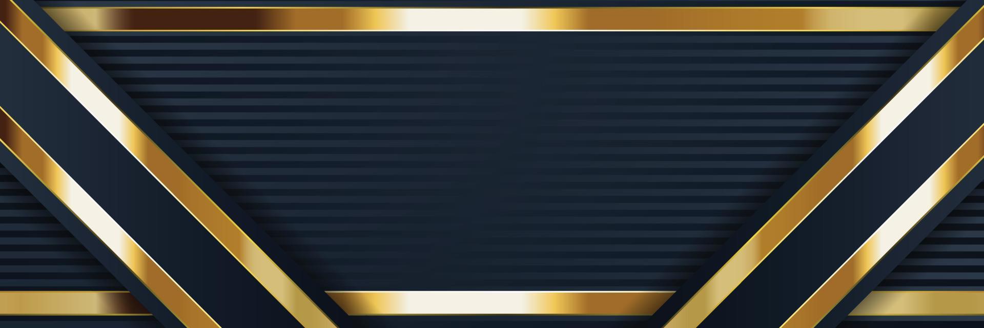 gold banner design with minimalist modern style gold luxury vector