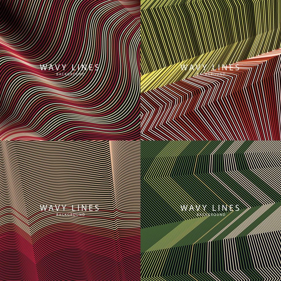 banner Wave Lines Pattern an Abstract Stripe Background, Vector