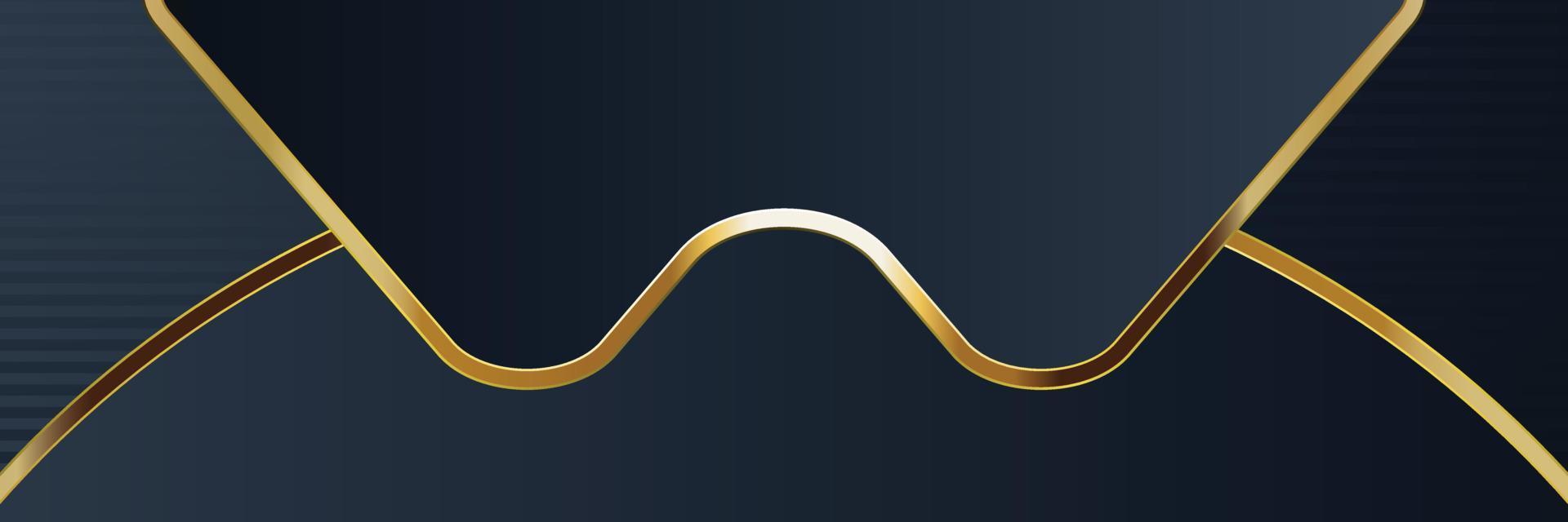 gold banner design with minimalist modern style gold luxury vector