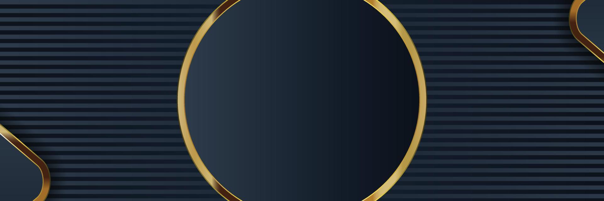 gold banner design with minimalist modern style gold luxury vector