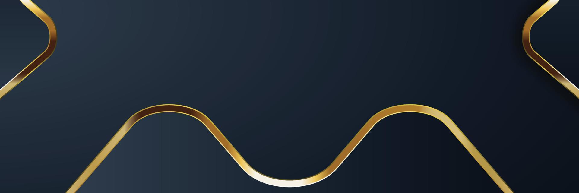 gold banner design with minimalist modern style gold luxury vector