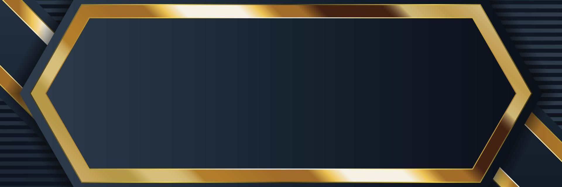 gold banner design with minimalist modern style gold luxury vector