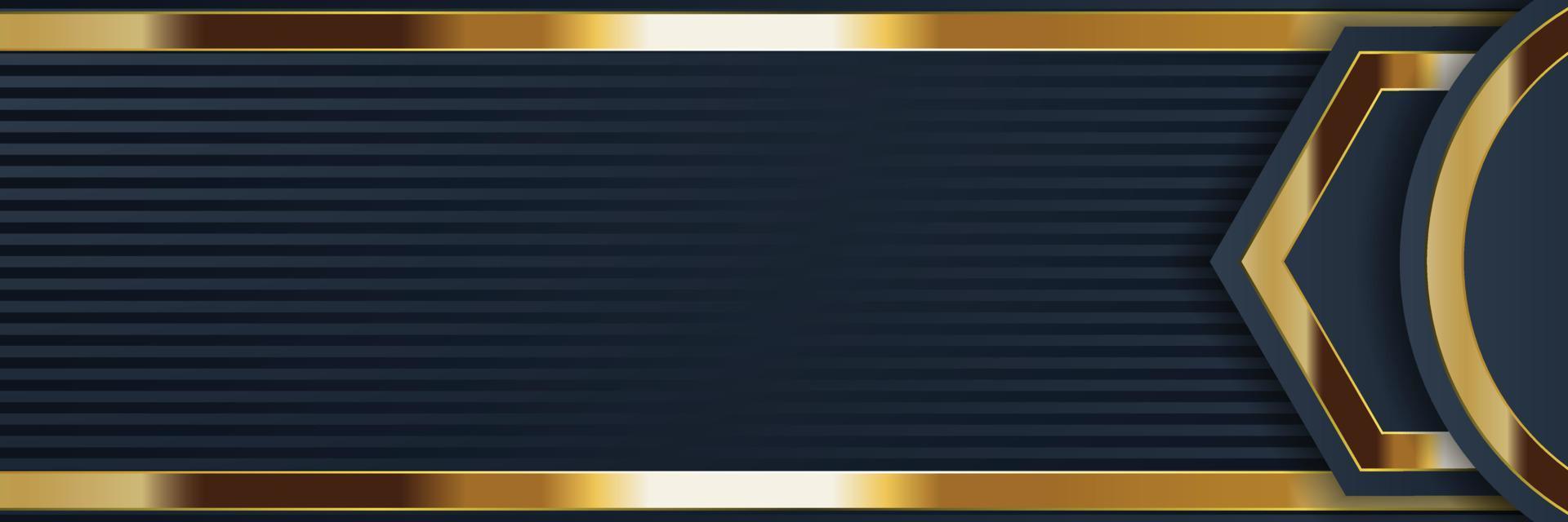 gold banner design with minimalist modern style gold luxury vector