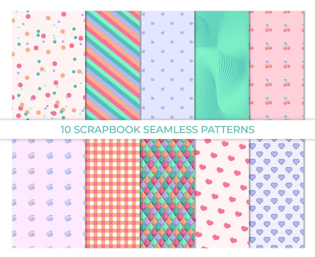 scrapbook-background-seamless-pattern-vector-illustration-cute-paper-for-scrap-design-chic-print-with-heart-polka-dot-stripe-fruit-trendy-modern-texture-color-illustration-geometric-backdrop-5212571-vector-art-at-vecteezy
