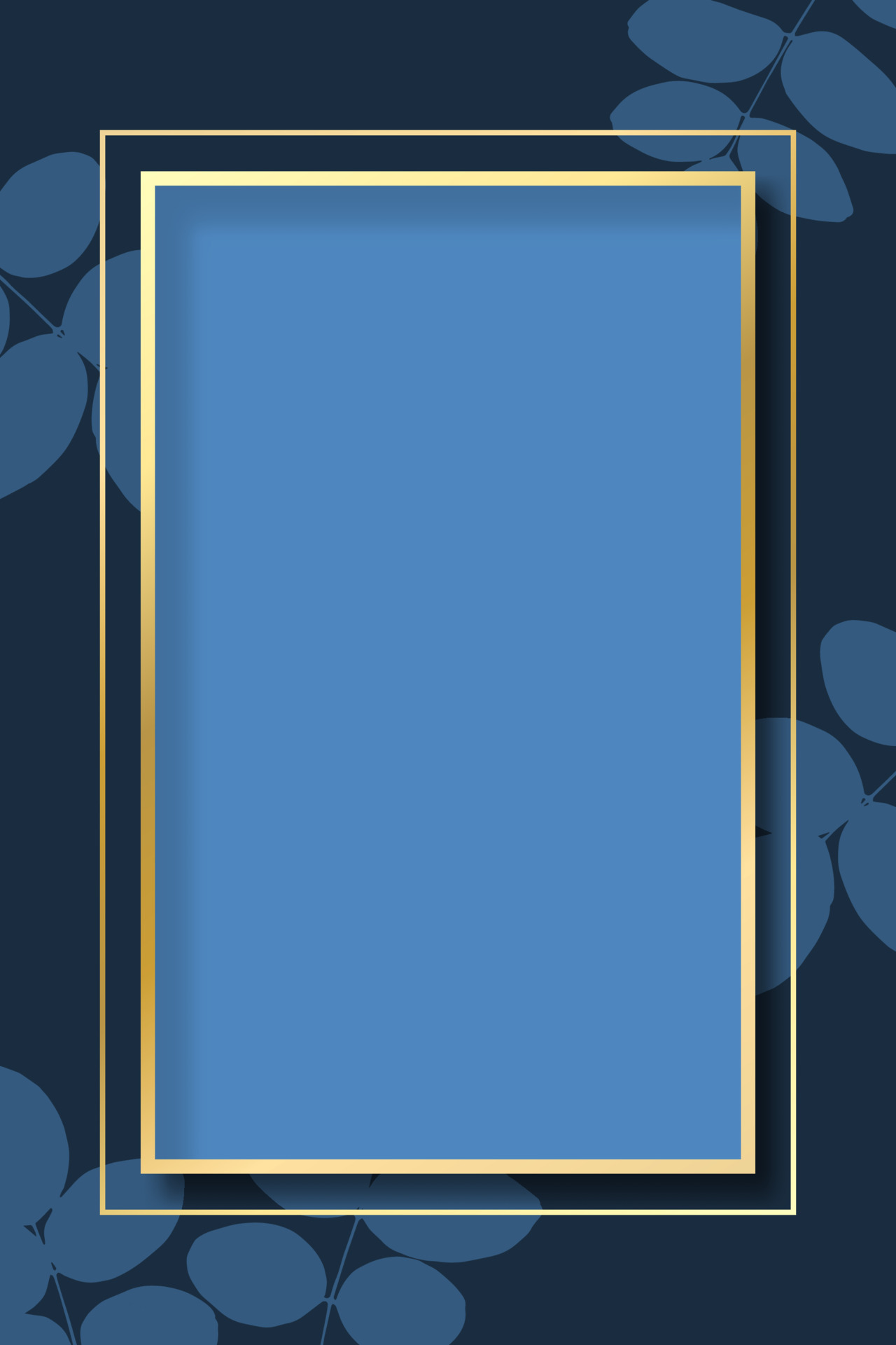 Gold frame background. Vector realistic frame 5212701 Vector Art at