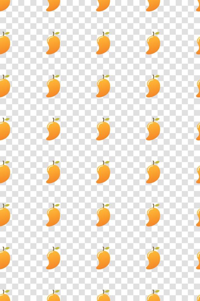 Mango pattern. Fresh fruit background. Seamless background. Vector illustration