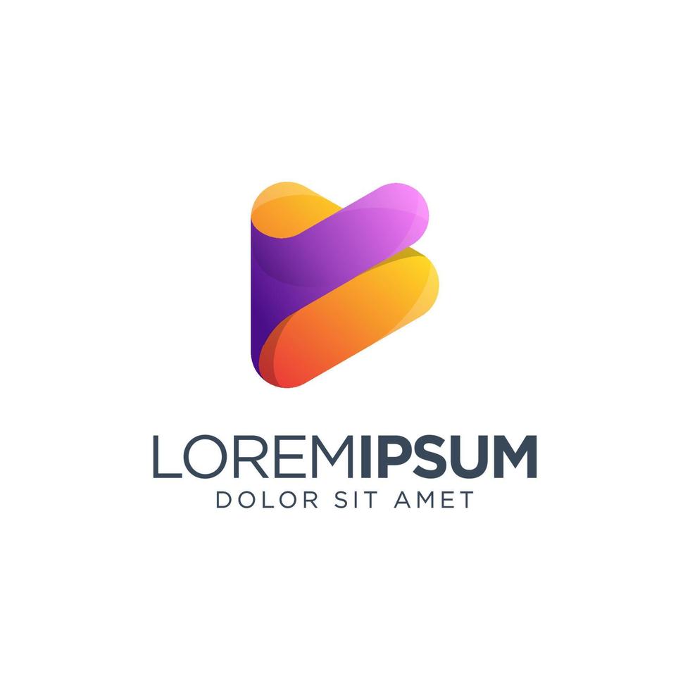 Media Logo with Colorful Style vector