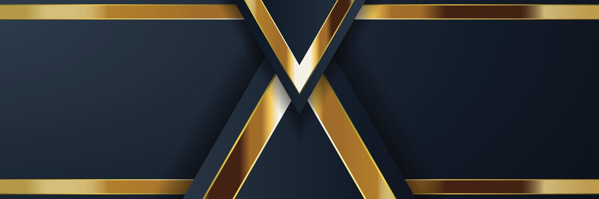 diseño de banner dorado con estilo minimalista moderno lujo dorado vector