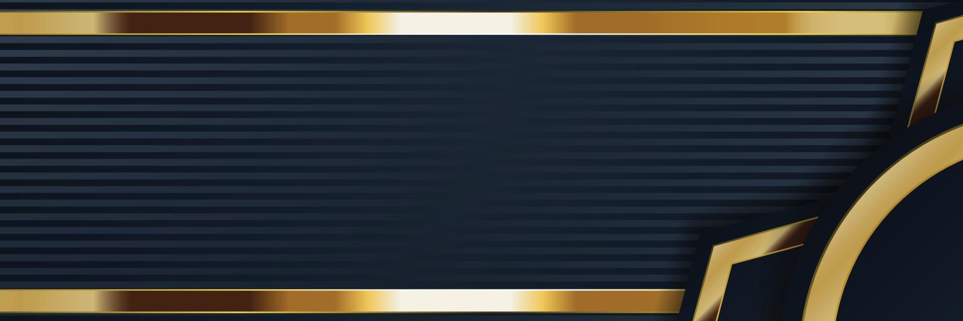 gold banner design with minimalist modern style gold luxury vector