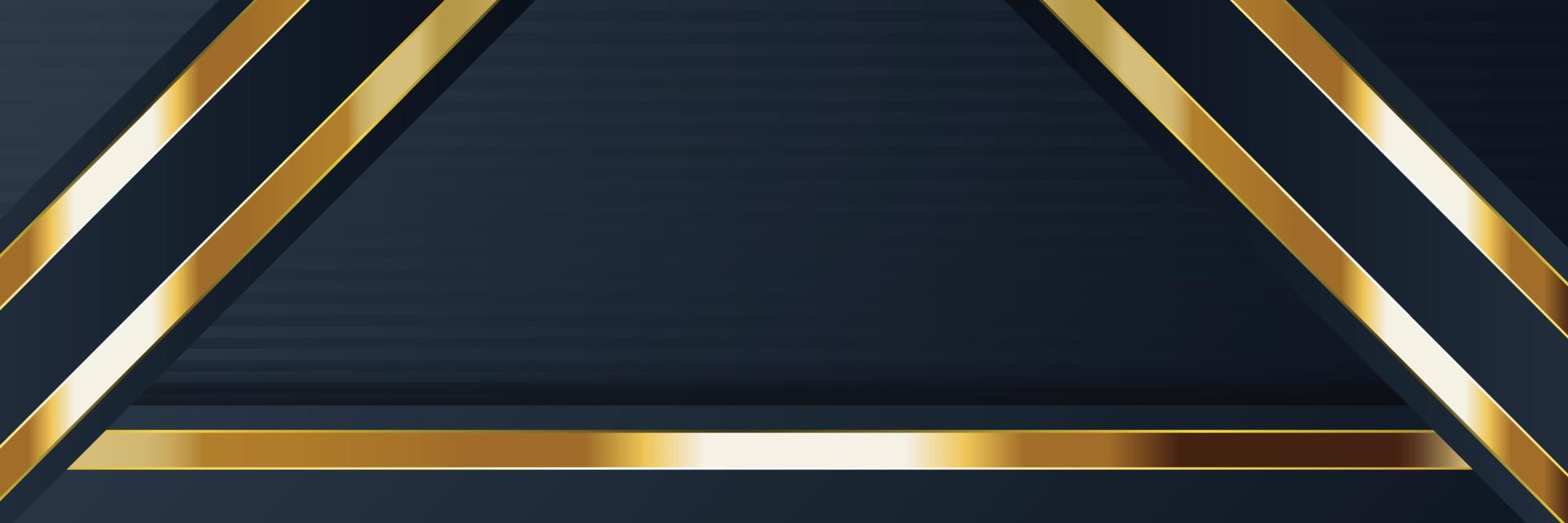 gold banner design with minimalist modern style gold luxury vector