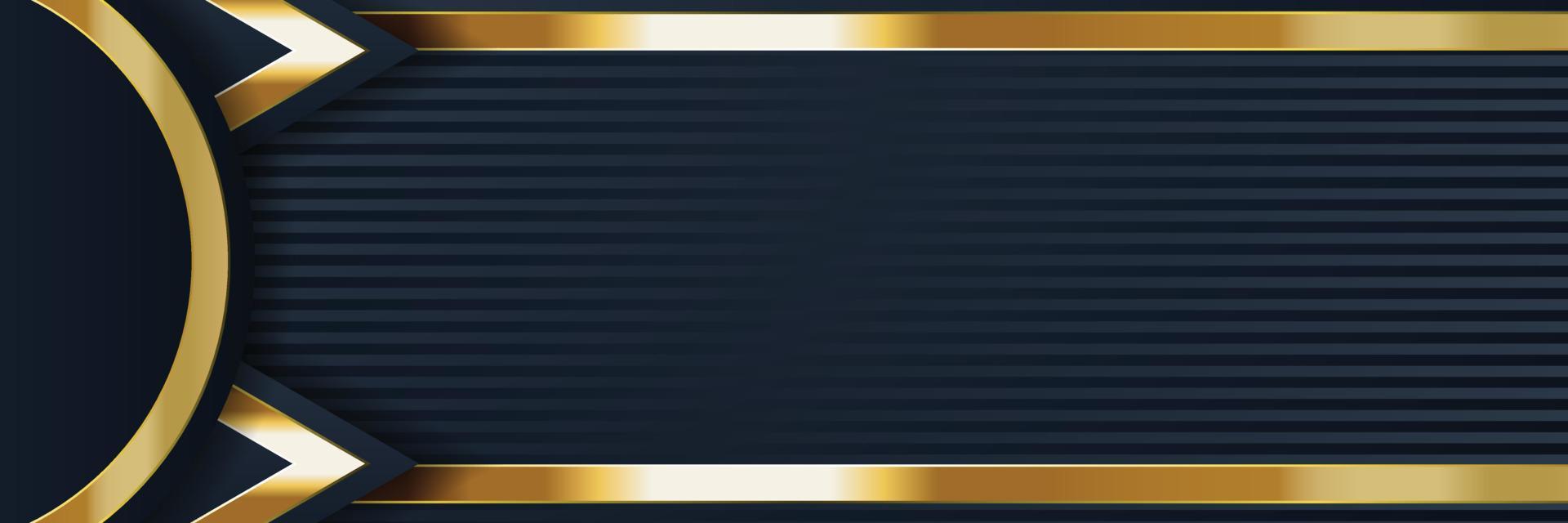 gold banner design with minimalist modern style gold luxury vector