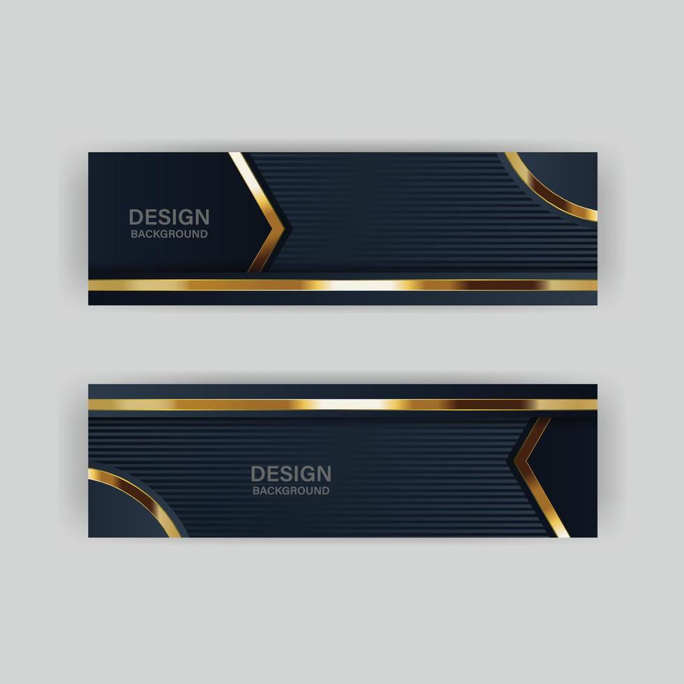 gold banner design with minimalist modern style gold luxury vector