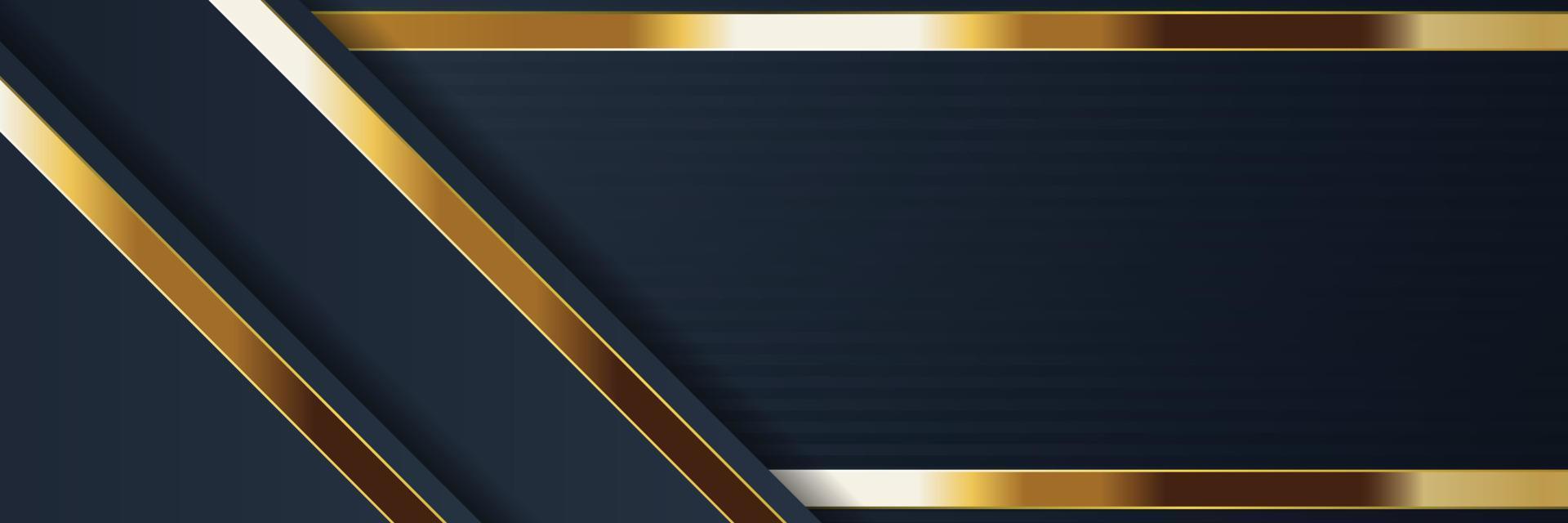 gold banner design with minimalist modern style gold luxury vector