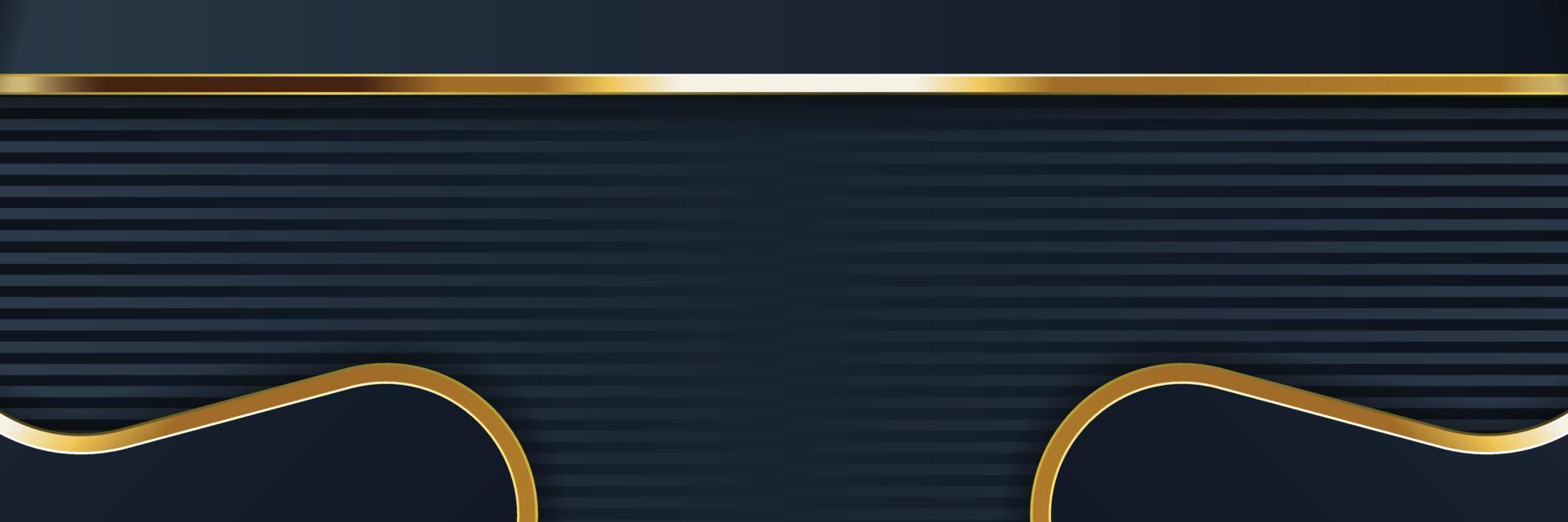 gold banner design with minimalist modern style gold luxury vector