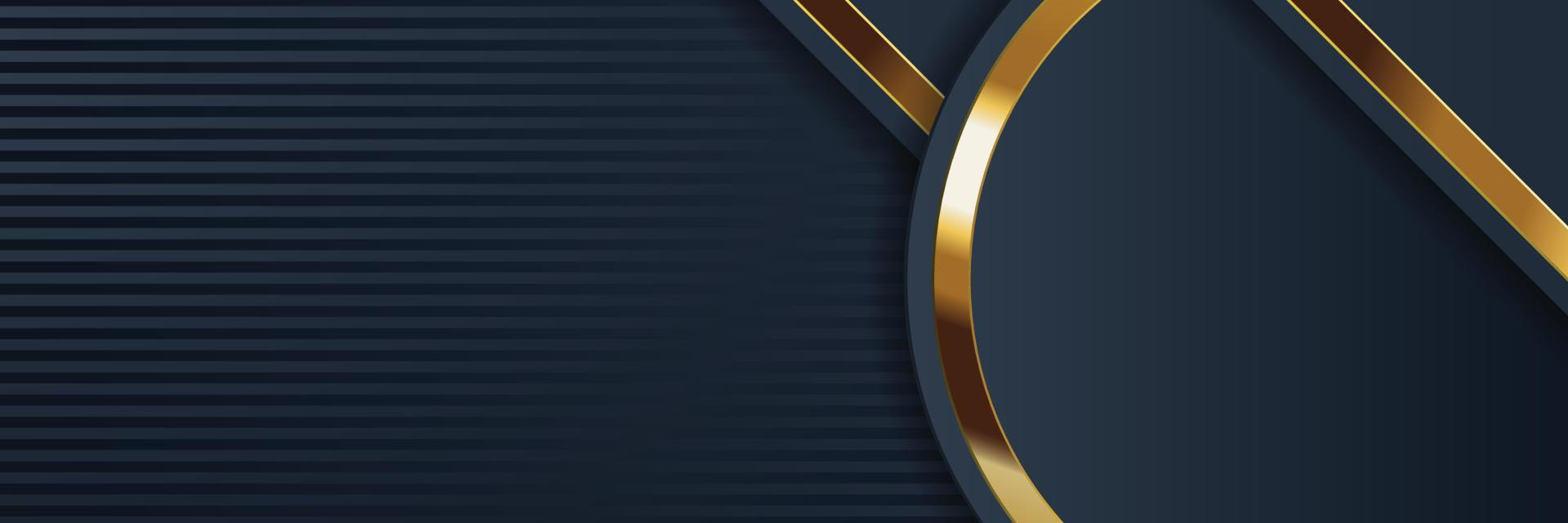 gold banner design with minimalist modern style gold luxury vector