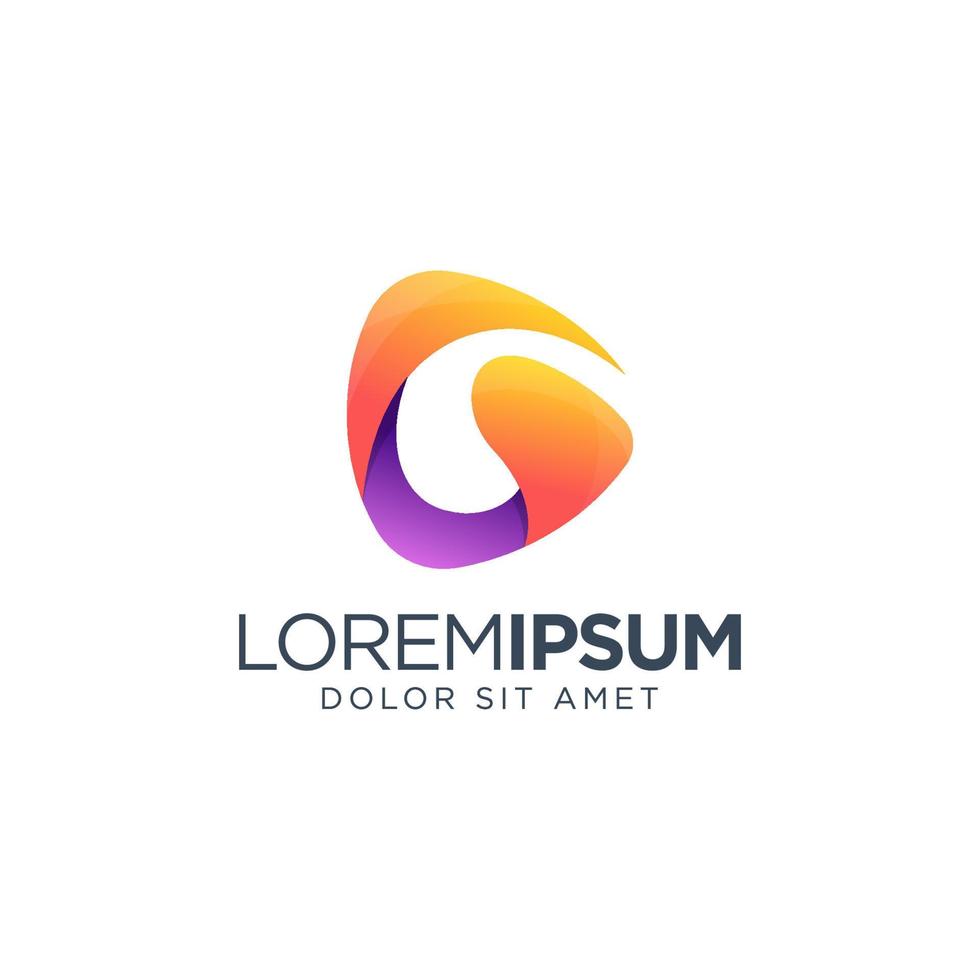 diseño de logotipo colorido letra g vector