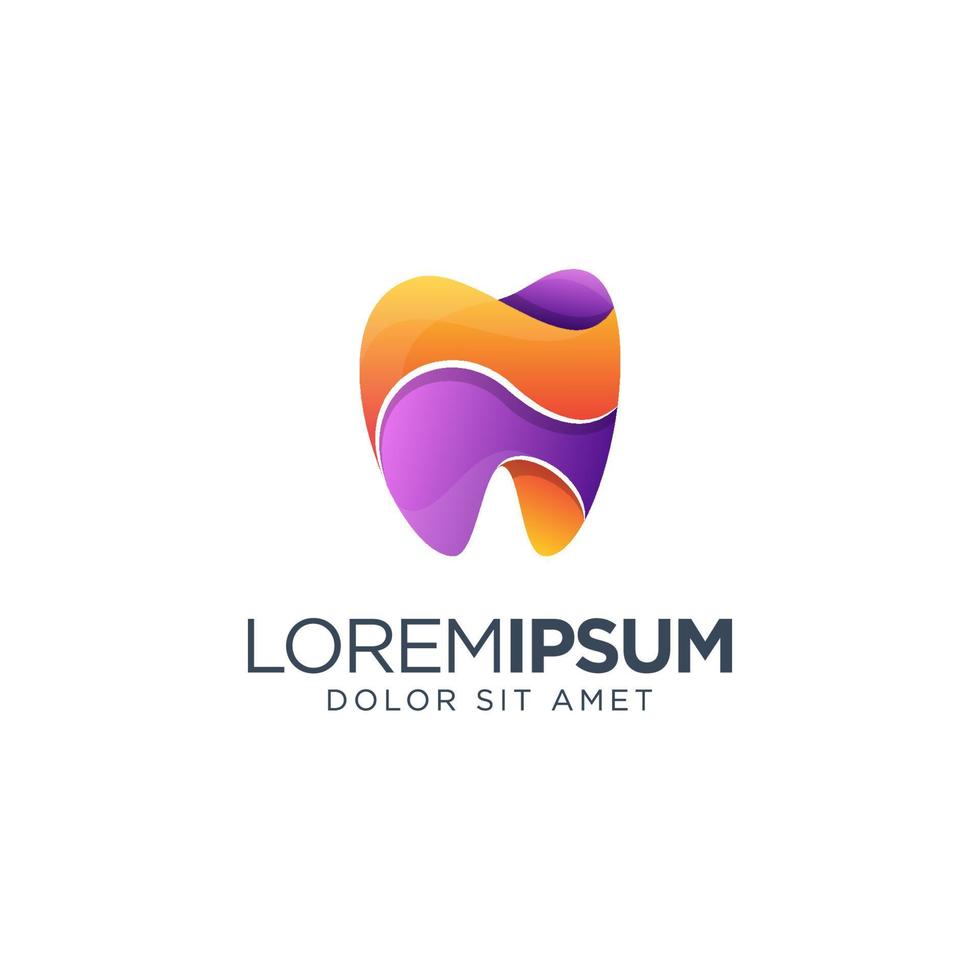 Colorful Dental Logo Design vector