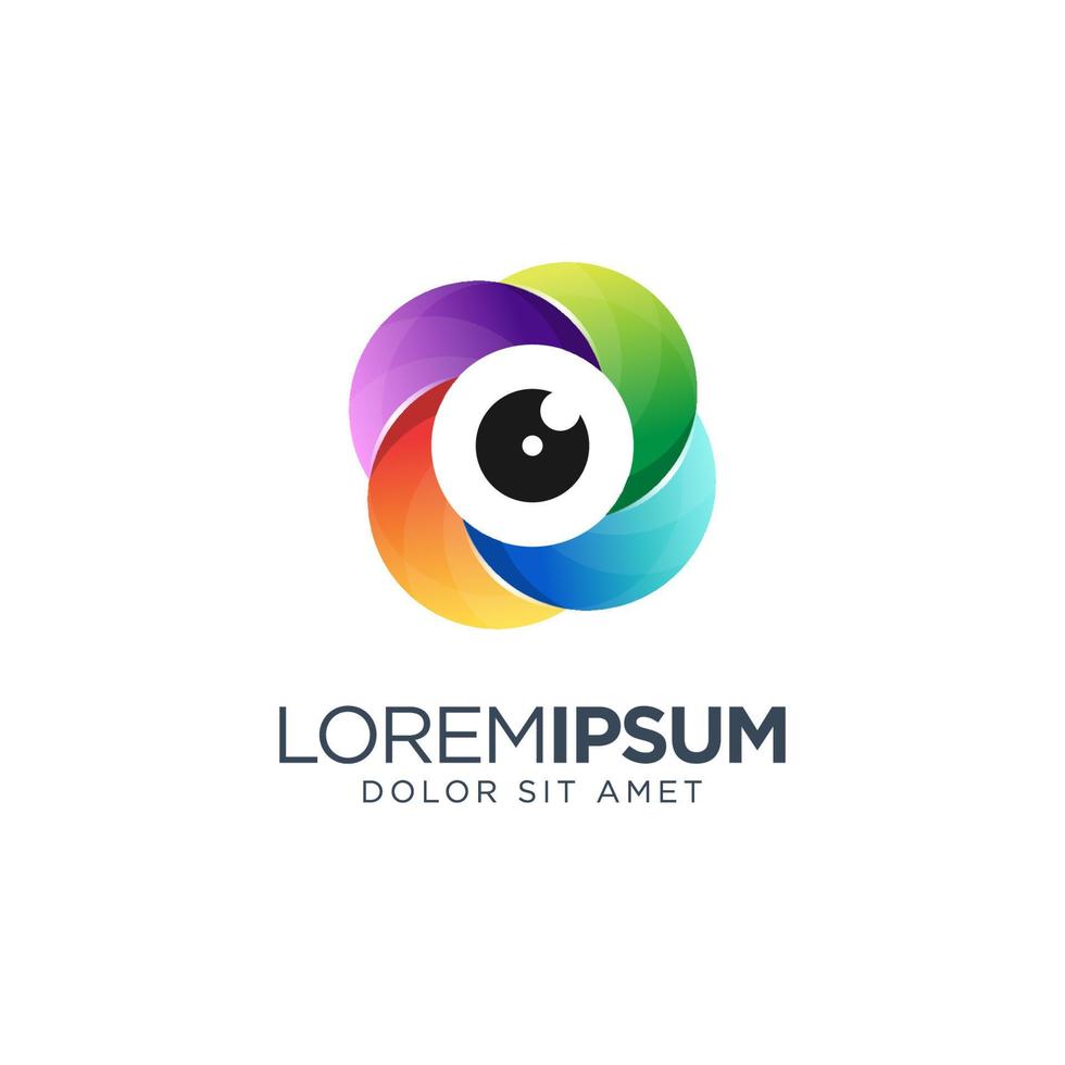 logotipo de fotografía colorido vector