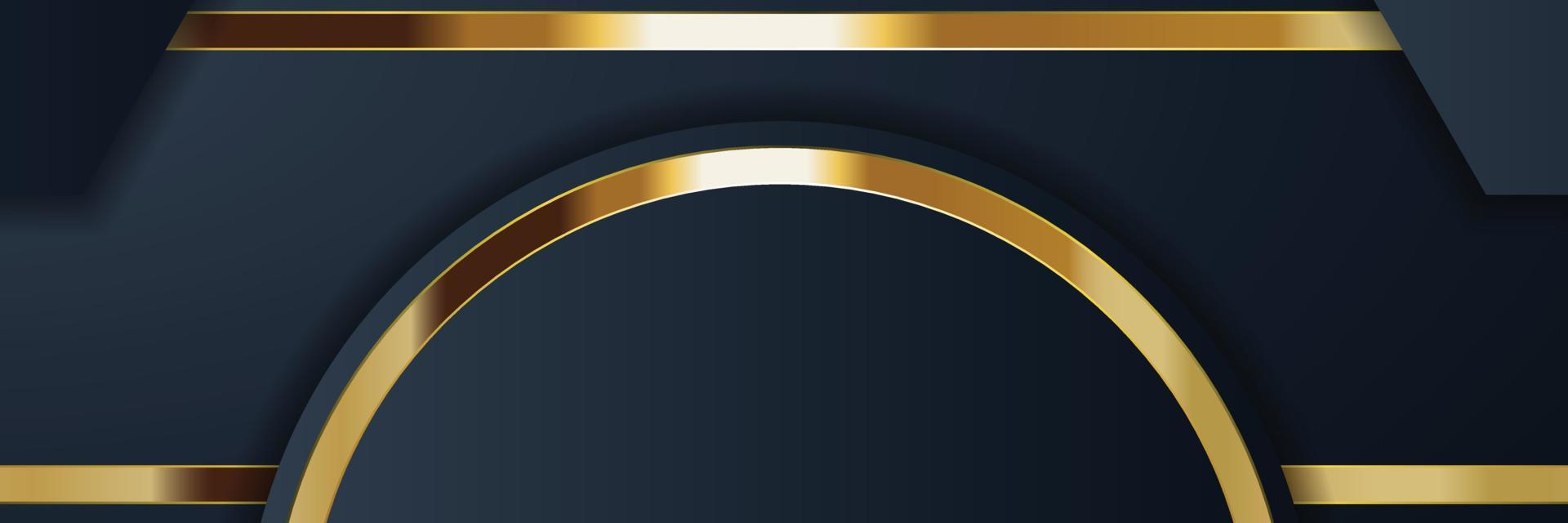 gold banner design with minimalist modern style gold luxury vector