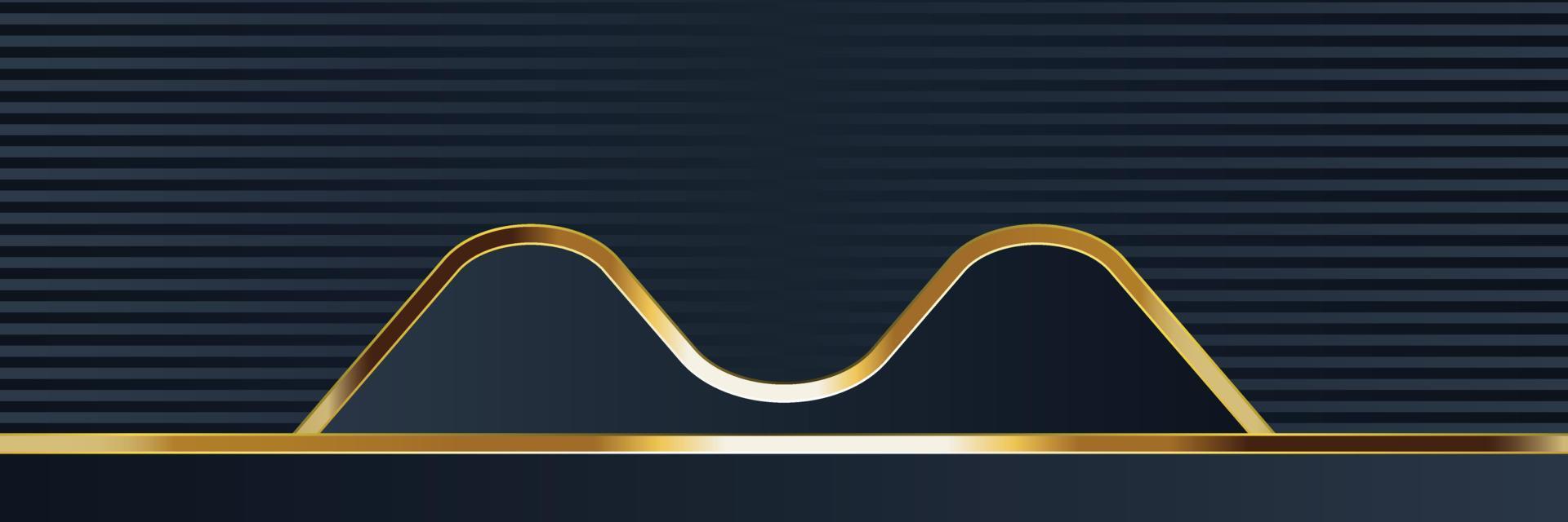 gold banner design with minimalist modern style gold luxury vector