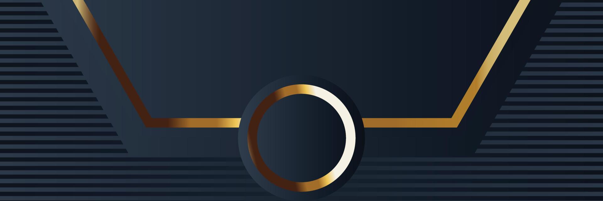 gold banner design with minimalist modern style gold luxury vector