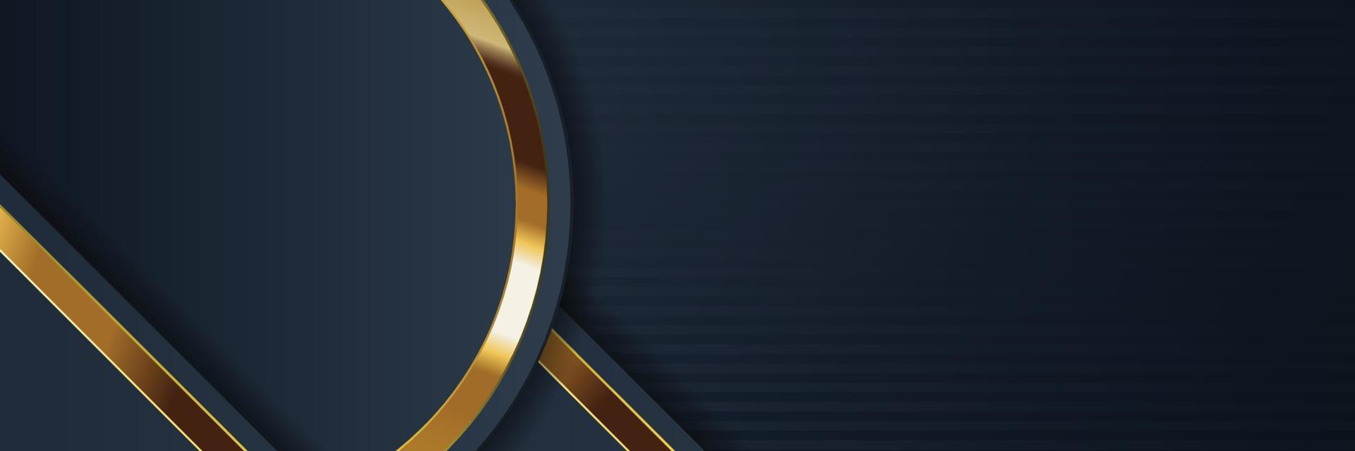 gold banner design with minimalist modern style gold luxury vector