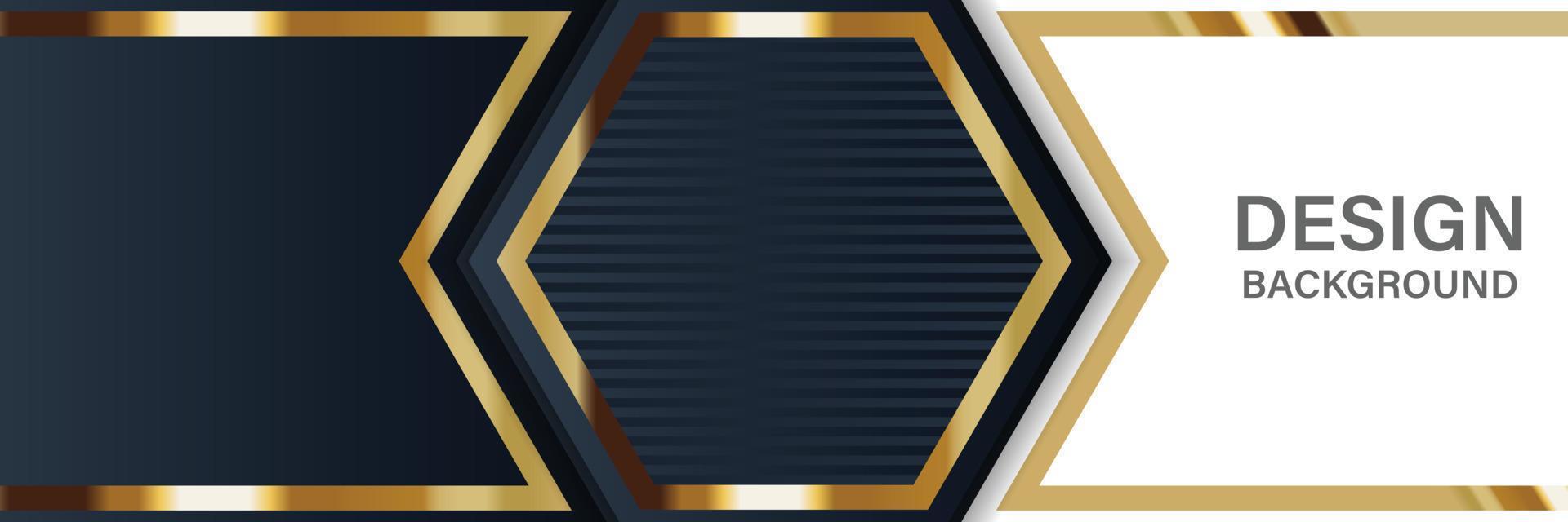 diseño de banner dorado con estilo minimalista moderno lujo dorado vector