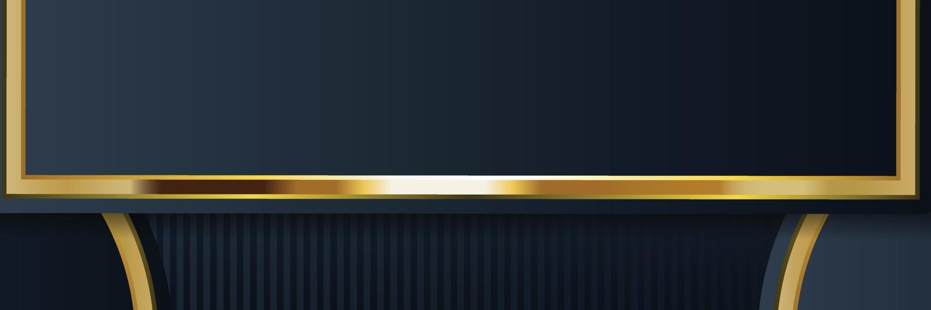 gold banner design with minimalist modern style gold luxury vector