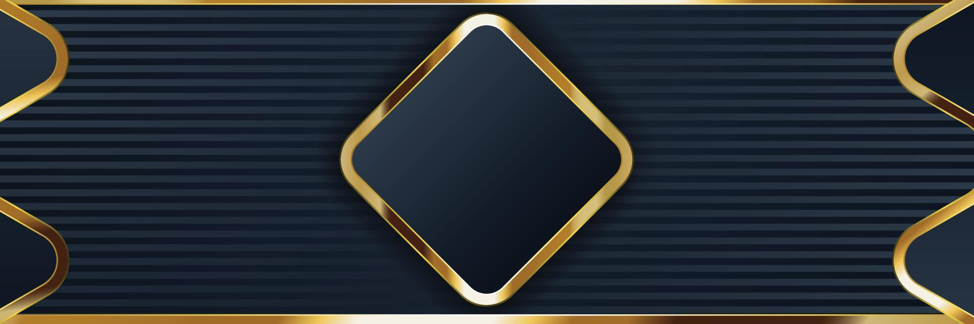 diseño de banner dorado con estilo minimalista moderno lujo dorado vector