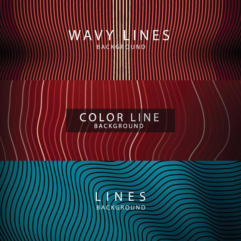 banner Wave Lines Pattern an Abstract Stripe Background, Vector