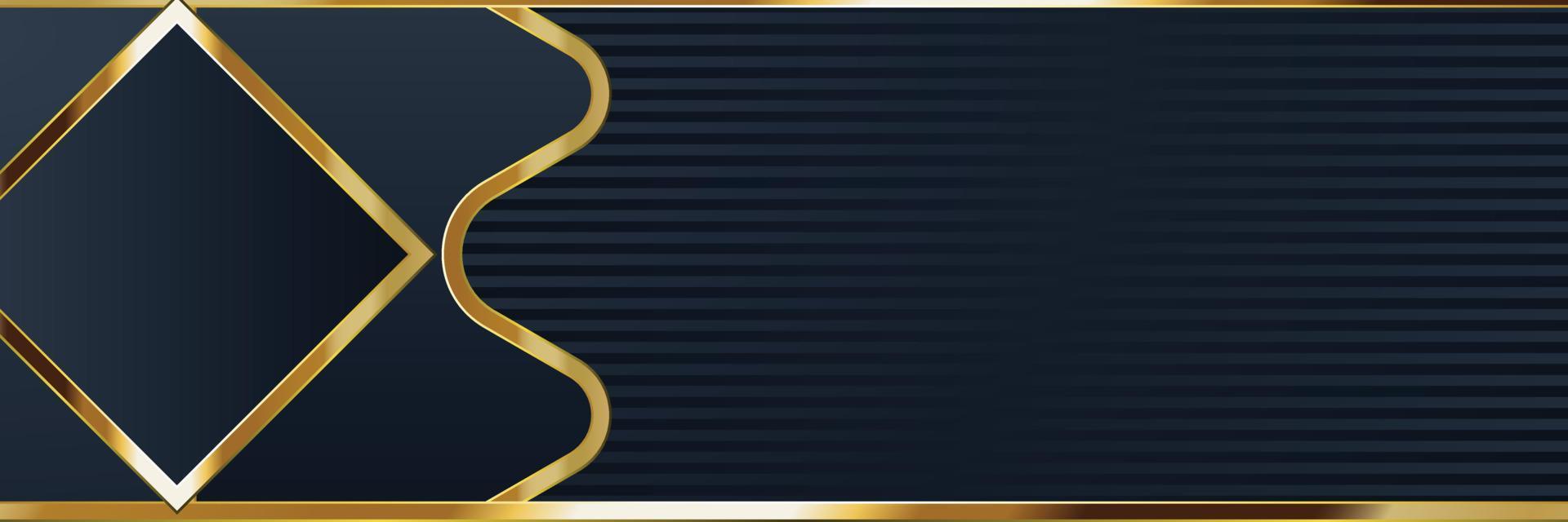 diseño de banner dorado con estilo minimalista moderno lujo dorado vector