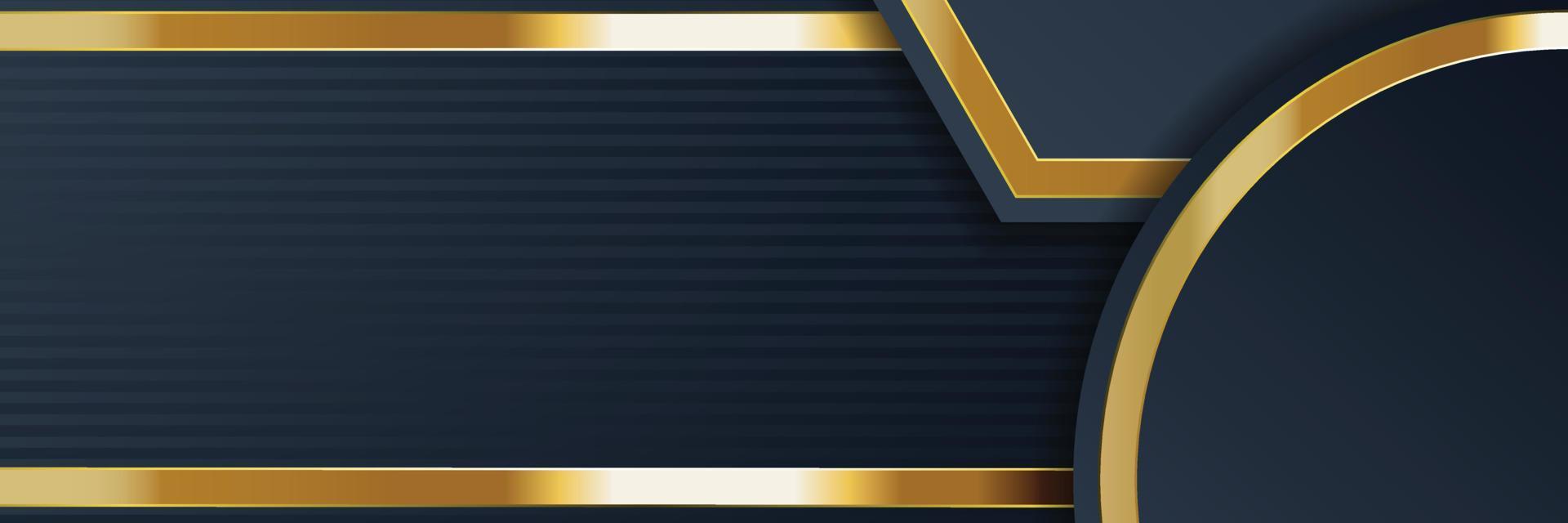 gold banner design with minimalist modern style gold luxury vector